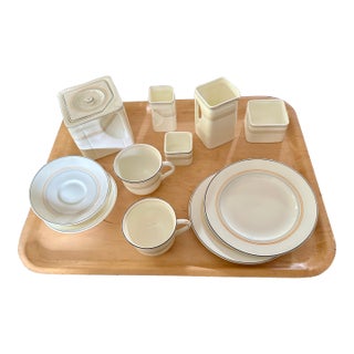 Early 20th Century Art Deco Cunard Line Foley Bone China Tea Service – Tray Set With Ephemera - 11pcs For Sale