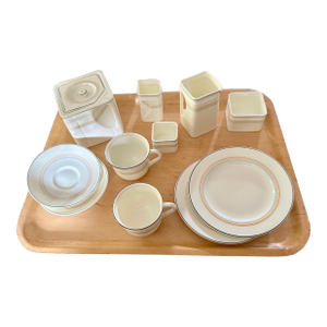 Early 20th Century Art Deco Cunard Line Foley Bone China Tea Service – Tray Set With Ephemera - 11pcs