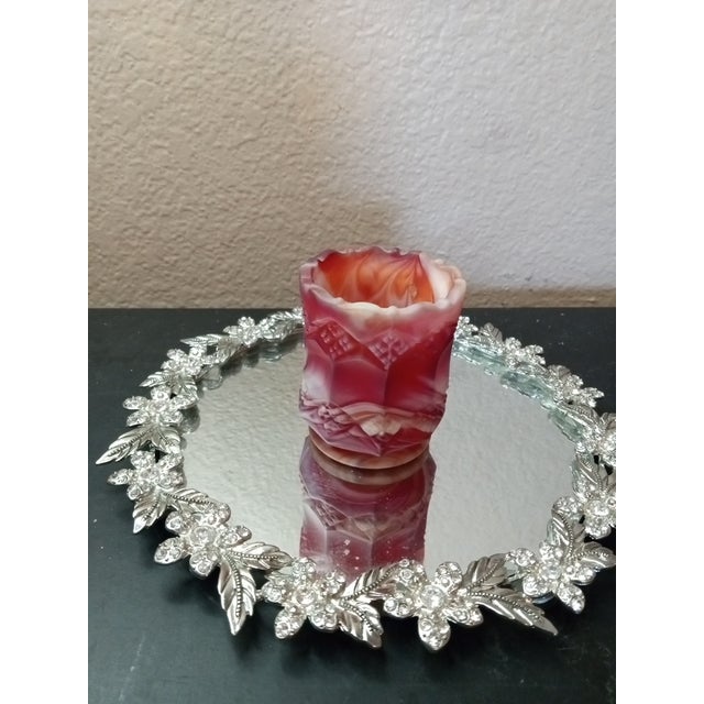American Gorgeous Imperial Slag Glass Toothpick Holder For Sale - Image 3 of 4