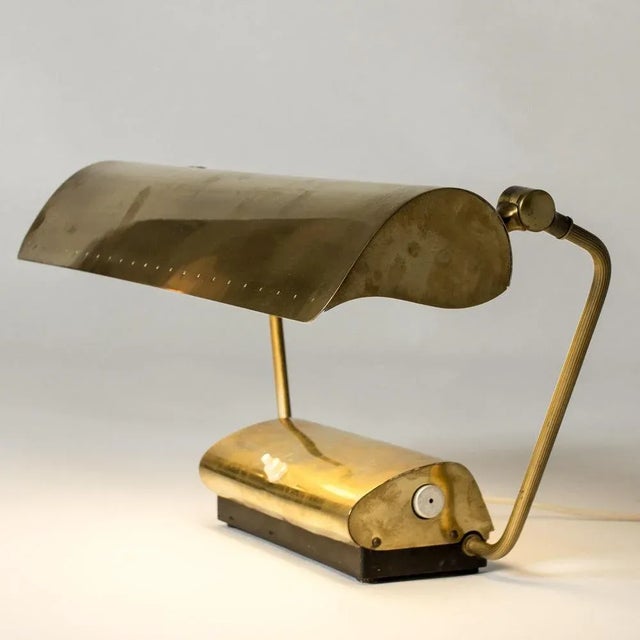 Mid-Century Brass Desk Lamp from Philips, 1940s For Sale - Image 6 of 13