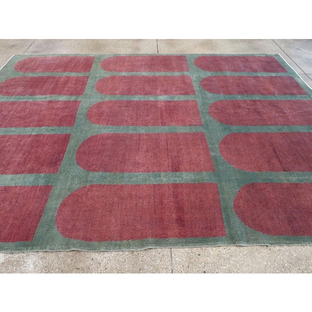 Mid 20th Century Galerie Shabab Collection Mid-20th Century Turkish Art Deco Style Carpet For Sale - Image 5 of 9