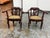 Design Plus Gallery presents a Pair of Lyre Back Arm Chairs in the French Anglo-Indian Style. The chairs offer an auburn...