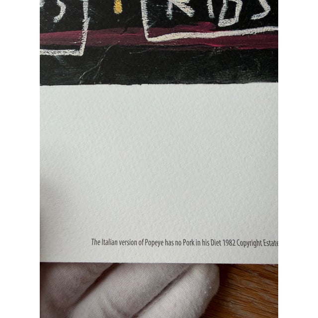 Jean Michel Basquiat, The Italian Version of Popey Has No Pork in His Diet, Print For Sale - Image 3 of 9