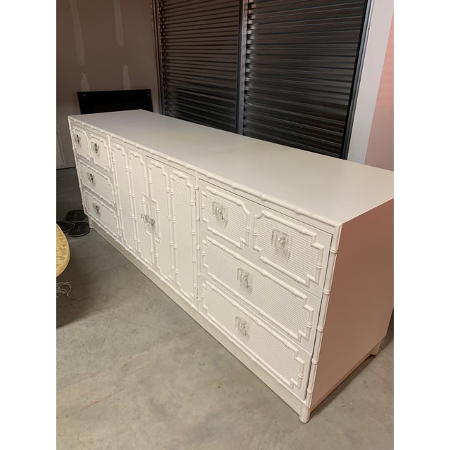 Faux Bamboo Dresser With Lucite Knobs Chairish