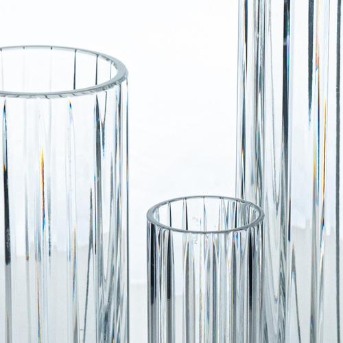 Cylindrical Crystal Vases from Baccarat, France, 1975, Set of 3 For Sale - Image 6 of 11