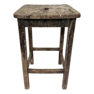 Rustic Artist's Stool For Sale