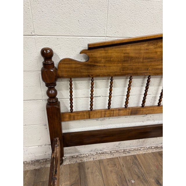 Vintage Full Size Jenny Lind Spindle Spool Bed For Sale - Image 9 of 12
