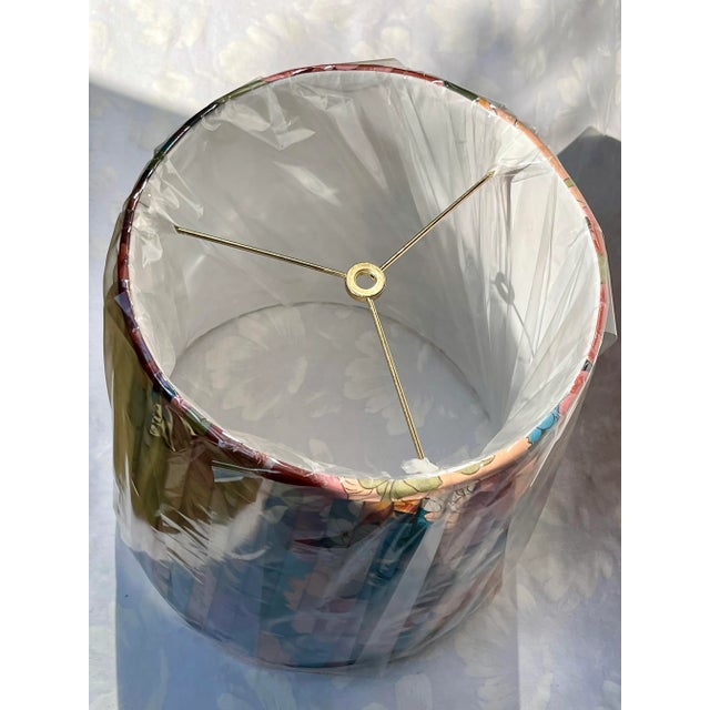Floral Pleated Lamp Shade For Sale - Image 4 of 6