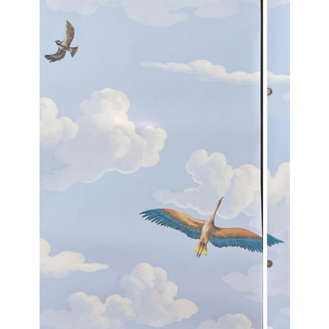 Hand Painted Panoramic Scenic Mural Panels | Set of 4 Panels 3ft×8ft Custom Wallpaper For Sale - Image 4 of 4