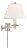 Dorchester Swing Arm in Polished Nickel with Linen Shade Designer: Chapman & Myers Finish: Polished Nickel Height: 15"...