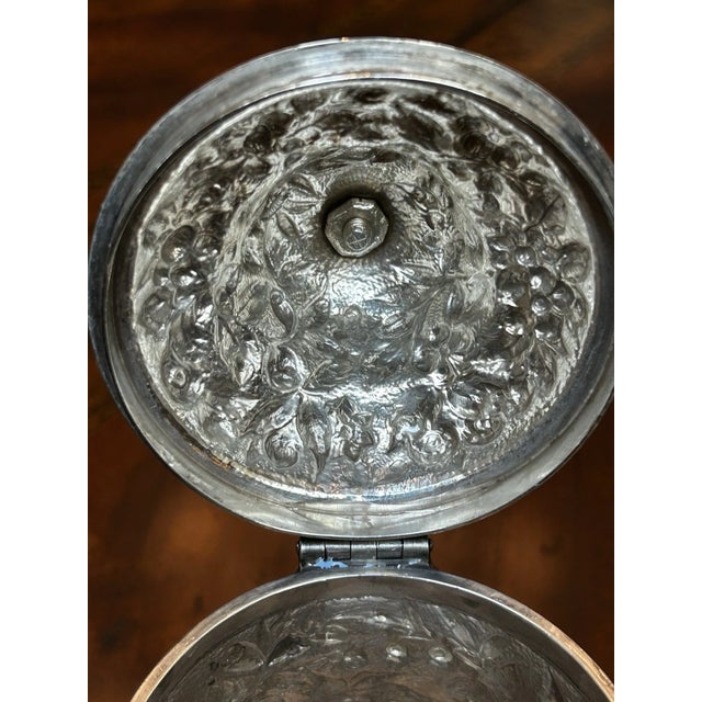Gray Antique A.e. Warner Baltimore Repoussé Coin Silver Coffee Pot For Sale - Image 8 of 8