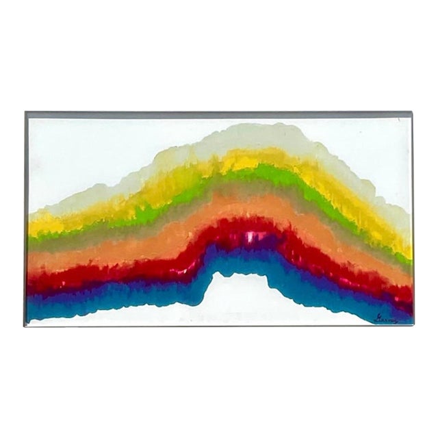 Vintage Abstract Color Study Painting For Sale