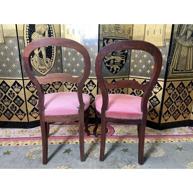 Louis Philippe Walnut Chairs, Set of 6 For Sale - Image 9 of 10