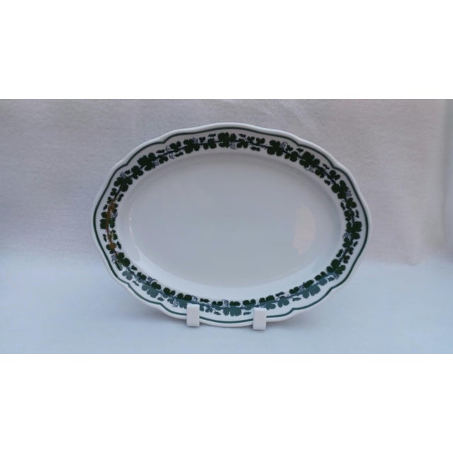 Vintage Oval Porcelain Serving Platter in Vine Leaves Pattern from Meissen, 1960s For Sale - Image 6 of 6