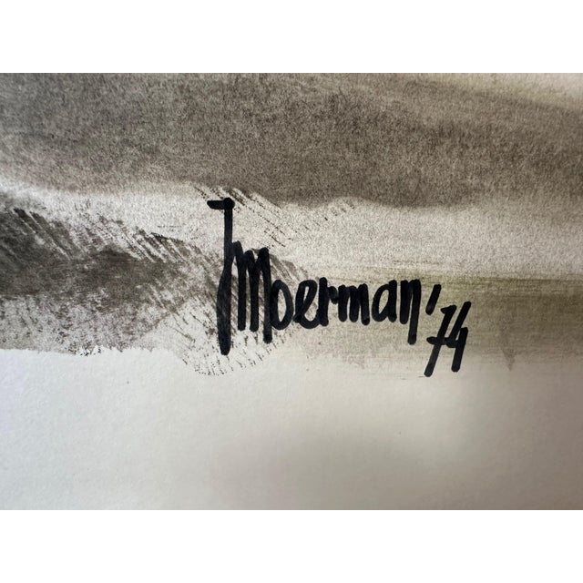 1970s Jacqueline (Jaklien) Moerman, Pollarded Willows, 1974, Mixed Media on Paper For Sale - Image 5 of 9