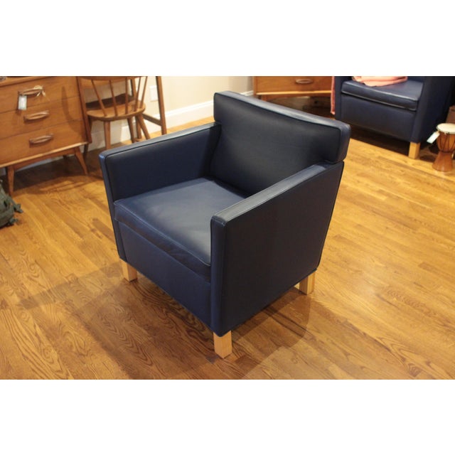 Knoll Studios Ludwig Mies Van Der Rohe Krefeld Lounge Chair in Blue