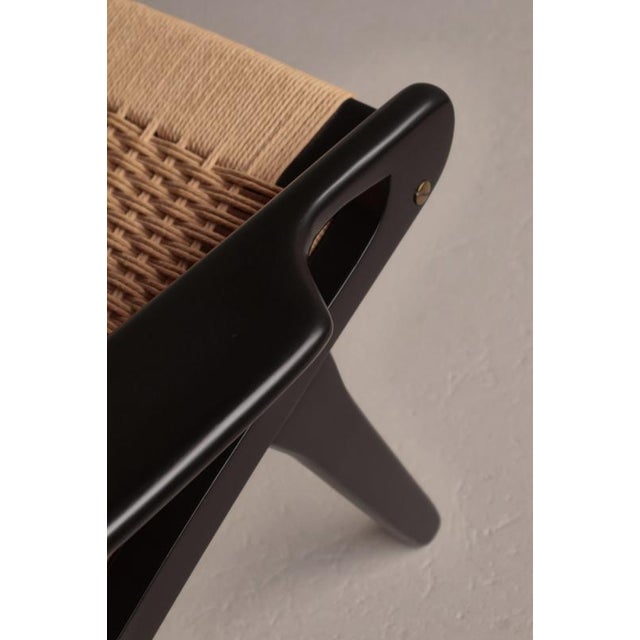 Danish Modern Black Lacquered Beech and Lounge Chair by Illum Wikkelsø, 1955 For Sale - Image 11 of 15
