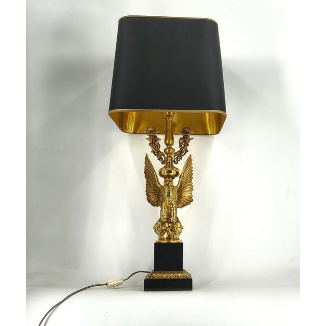 Empire Brass Eagle Table Lamp from Lusterie Deknudt, 1970s For Sale - Image 10 of 12