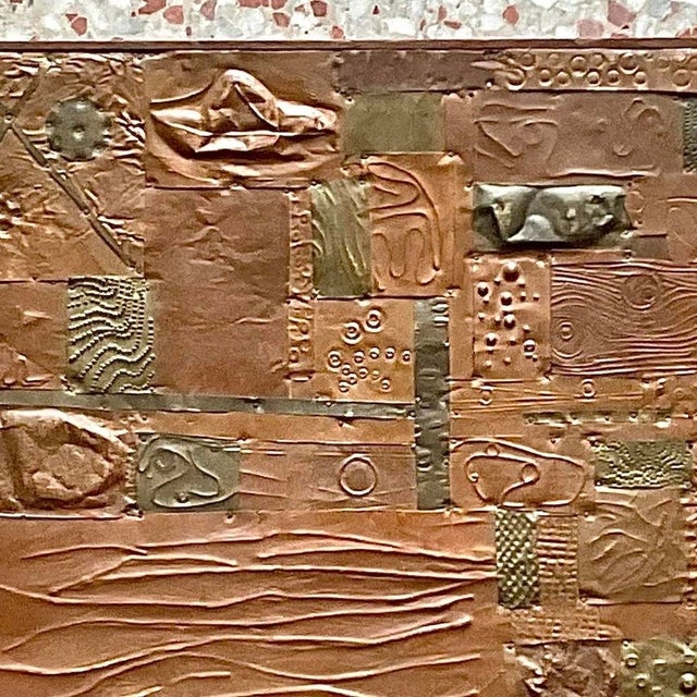 Mid-Century Mixed Metal Abstract Assemblage For Sale - Image 9 of 13