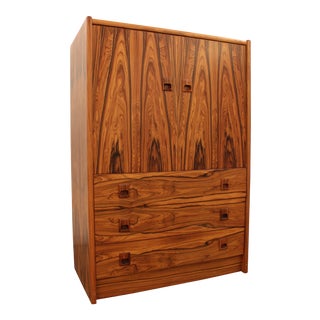 Mid-Century Danish Modern Rosewood Gentleman's Chest or Wardrobe For Sale