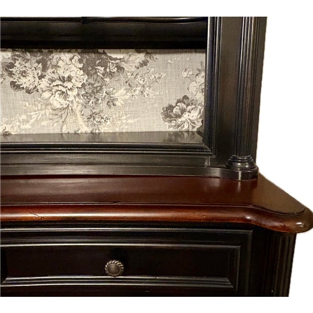 Beautiful traditional-style hutch from Hooker’s popular Indigo Creek collection. Features a rich black finish with the...