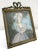 Antique French Bronze Ribbon Bow Top Frame Showing Marie Antoinette a La Rose For Sale - Image 4 of 9