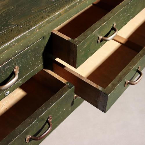 Wood Industrial Lacquered Chest of Drawers For Sale - Image 7 of 10