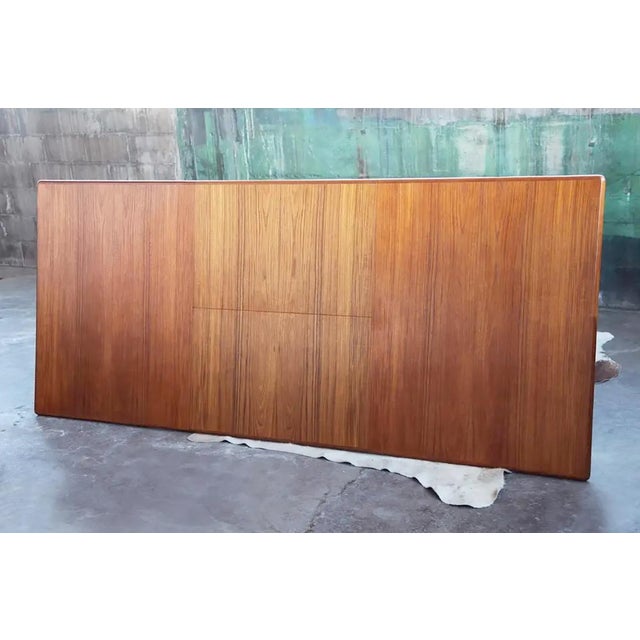 1960s Danish Teak 60s 70s Larsen Dining Table + 6 Benny Linden Teak Chairs Set of 7 For Sale - Image 5 of 14