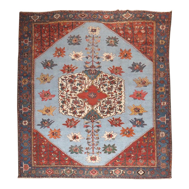 Dramatic Floral Persian Bakhtiari Rug no. j3160 For Sale