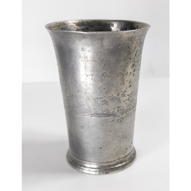 Early 19th Century 19th Century American Pewter Beaker Cup by Timothy Boardman & Co. Of New York For Sale - Image 5 of 12
