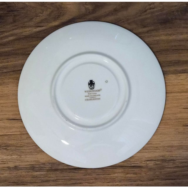 Mid-Century Modern 1970s Wedgwood Charleston Bone China Saucers - Set of 3 For Sale - Image 3 of 4