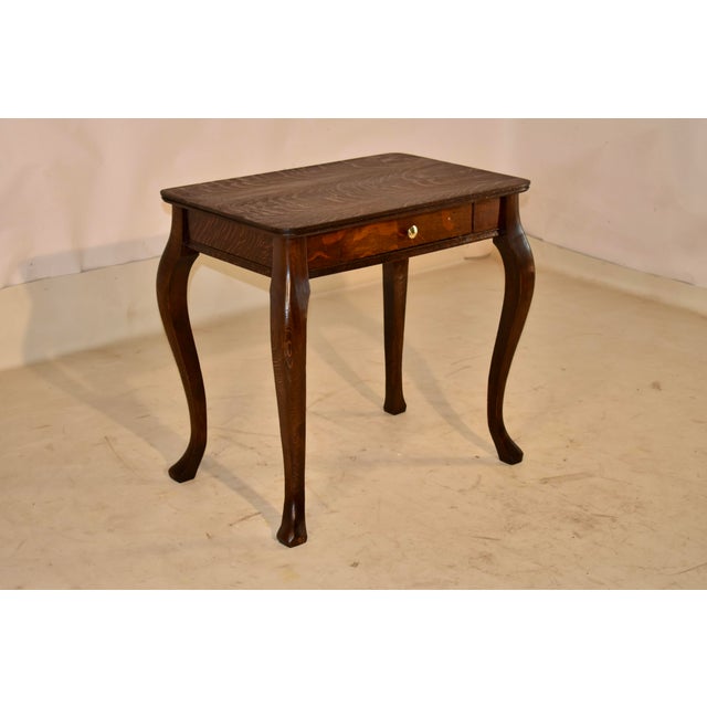 1900 - 1909 French Oak Side Table With Cabriole Legs, Circa 1900 For Sale - Image 5 of 13