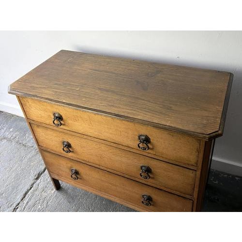 1930s Small Vintage Georgian Oak Chest of Drawers, 1940s For Sale - Image 5 of 8