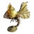 Large Vintage C1970s Brutalist Illuminated Brass Gold Fish Sculpture Attributed to Henri Fernandez For Sale