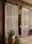 Brown Vintage Whitewashed Carved Library Doors | Limewash Double Barn Doors | Handcrafted Statement Entryway For Sale - Image 8 of 8