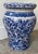 Chinese Vintage Late 20th Century Chinese Blue and White Garden Stool For Sale - Image 3 of 9