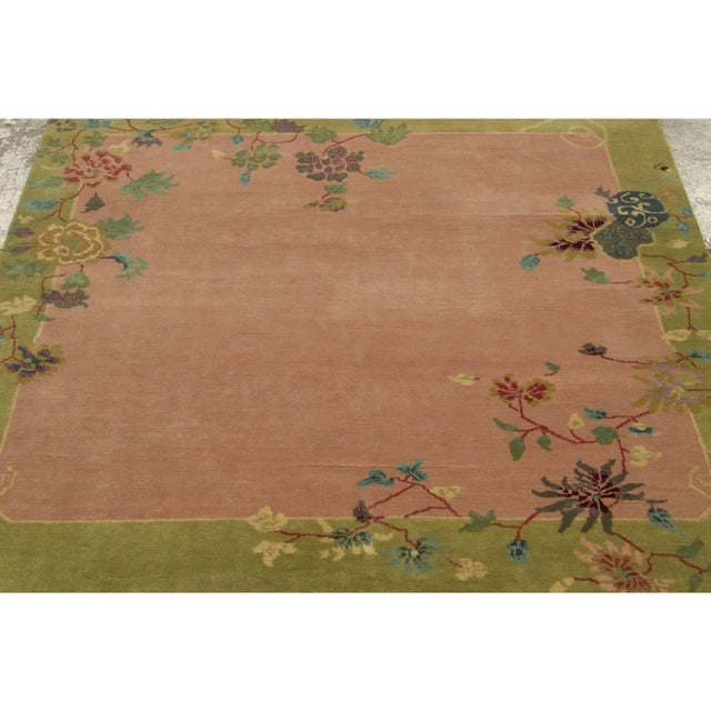 Art Deco Contemporary Chinese Art Deco Style Square Wool Rug by Rug & Kilim, India For Sale - Image 3 of 8