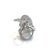 Bochic "Orient" Vintage Panthere Emerald & Sapphire Ring Set 18K White Gold & Silver For Sale - Image 4 of 10