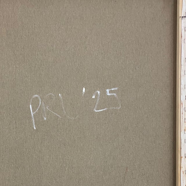 Beige Contemporary Abstract Soil and Charcoal on Canvas "Curiosity" by Paul Landauer For Sale - Image 8 of 8