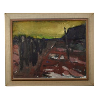 Ingvar Walterström, Landscape with Figures, 20th Century, Oil Painting, Framed For Sale