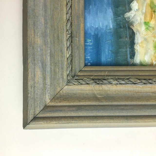 Mid Century Artisan Oil Painting Camden Maine For Sale - Image 4 of 13