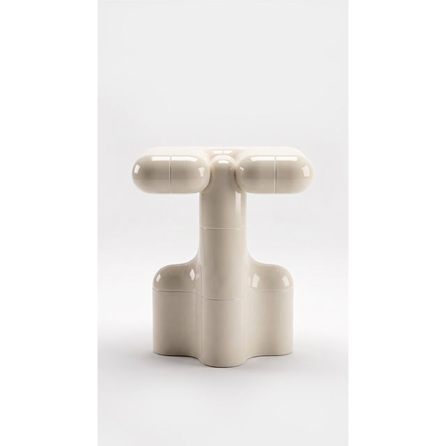 Each table is 3D printed in plant-based PLA at the studio in Valencia, then sanded and painted professionally to a deep,...