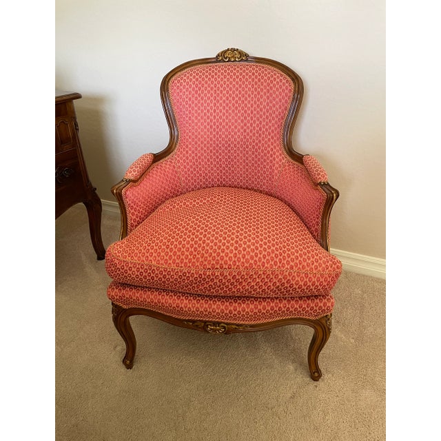 French Karges Chairs Gilded Wood Bergere Style For Sale - Image 12 of 13