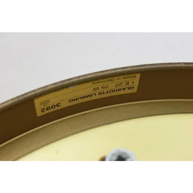 Iron and Clear Glass Flush Mount from Limburg, Germany, 1960s, Set of 2 For Sale - Image 4 of 5