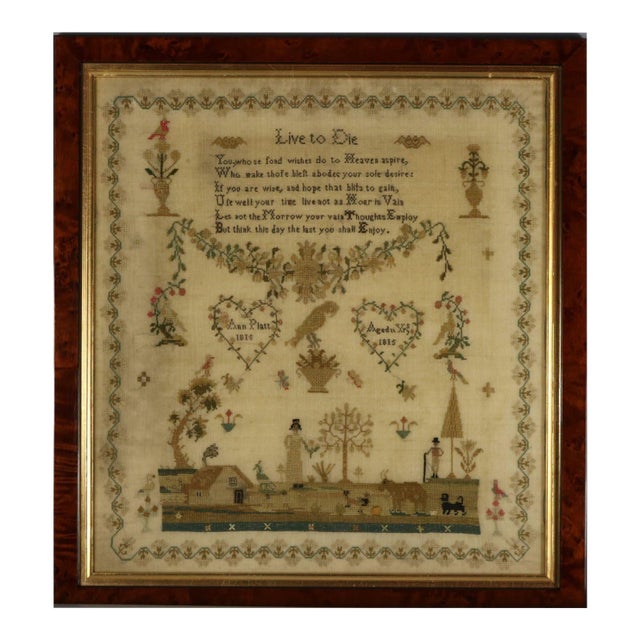 Antique Sampler, 1815, by Ann Platt Aged 11 For Sale