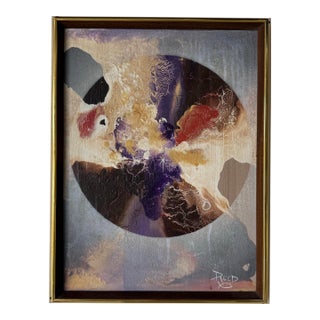 1970s Vintage Expressionist Abstract Acrylic Painting by Linda J. Reed For Sale