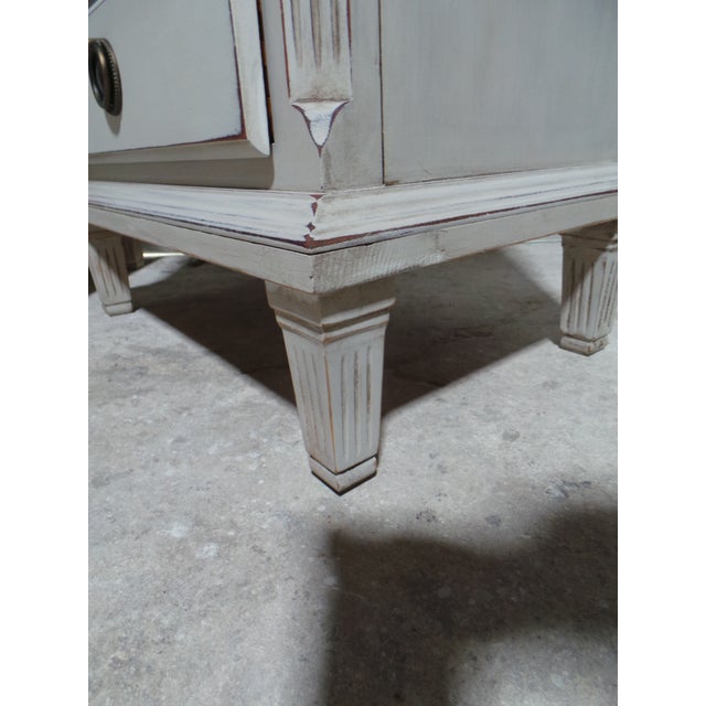 Gustavian Style Unique 4 Drawer Nightstands For Sale - Image 11 of 11