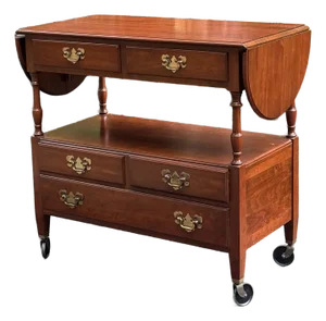 Pennsylvania House Cherry Drop Leaf Rolling Server