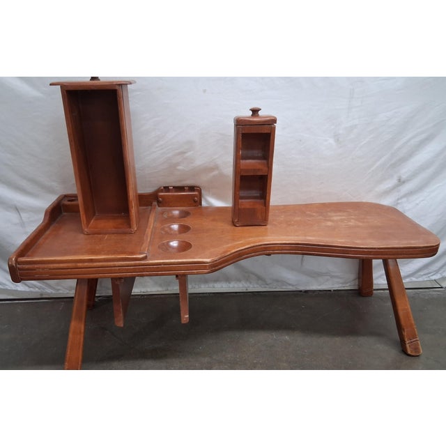 Mid-Century Modern Rare Old Hickory Furniture Co. Mid-Century Children’s Art Desk — Stamped Martinsville, Indiana For Sale - Image 3 of 6