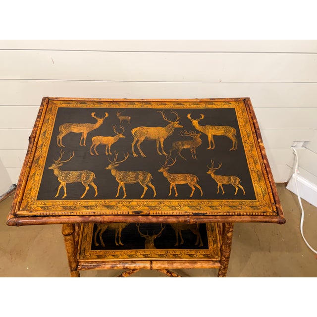 19th Century English Decoupage Side Table For Sale - Image 4 of 9